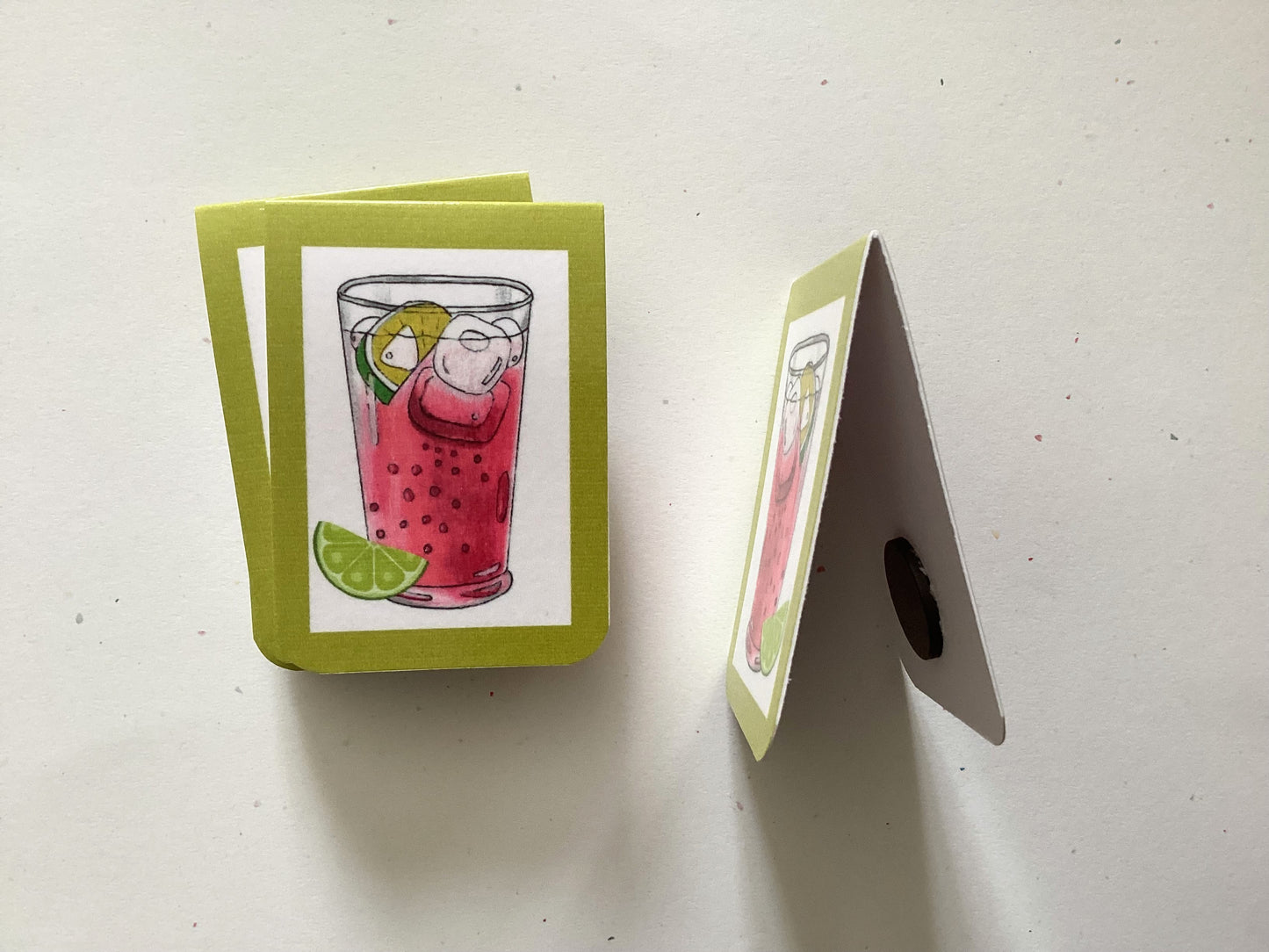 Cranberry Sparkling Lime Drink Magnetic Bookmark
