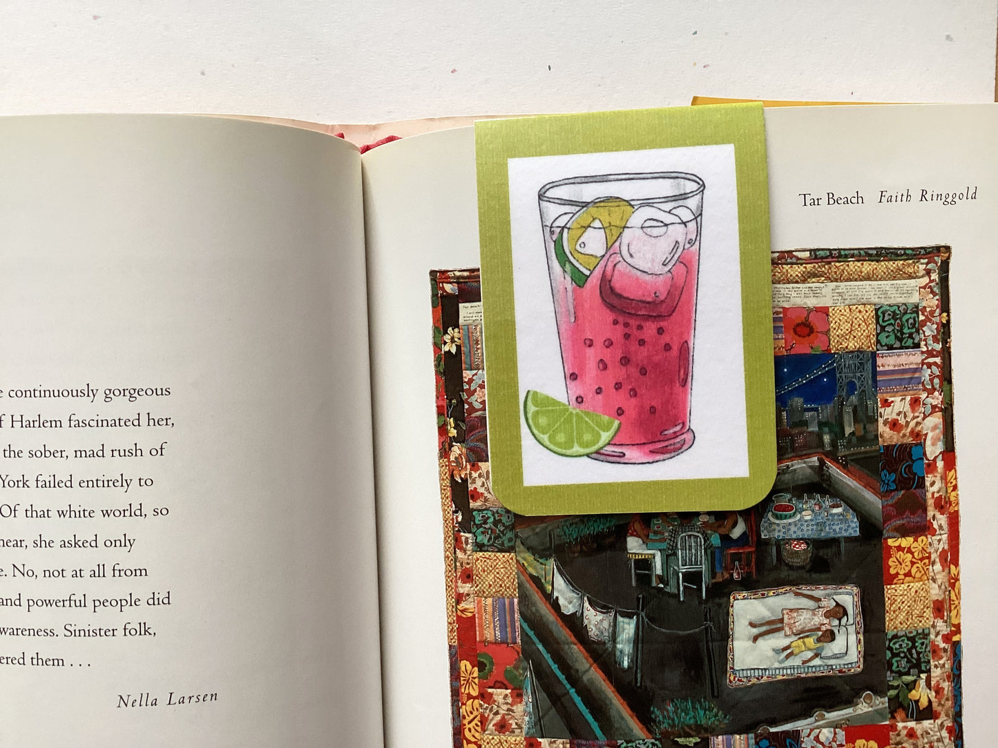 Cranberry Sparkling Lime Drink Magnetic Bookmark