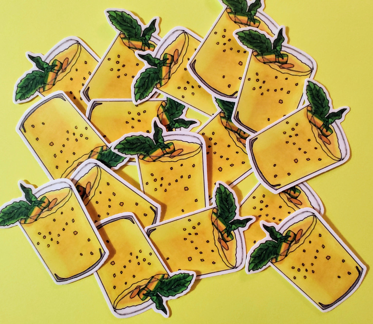Mango Banana Smoothie Vinyl Sticker