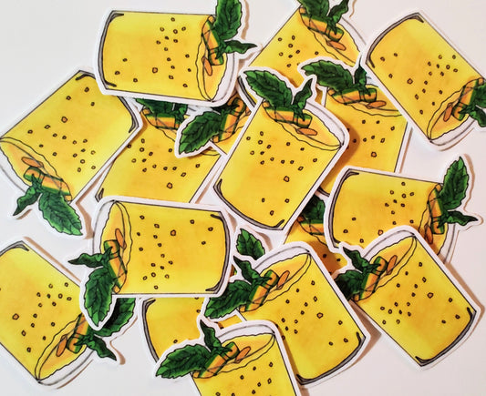 Mango Banana Smoothie Vinyl Sticker