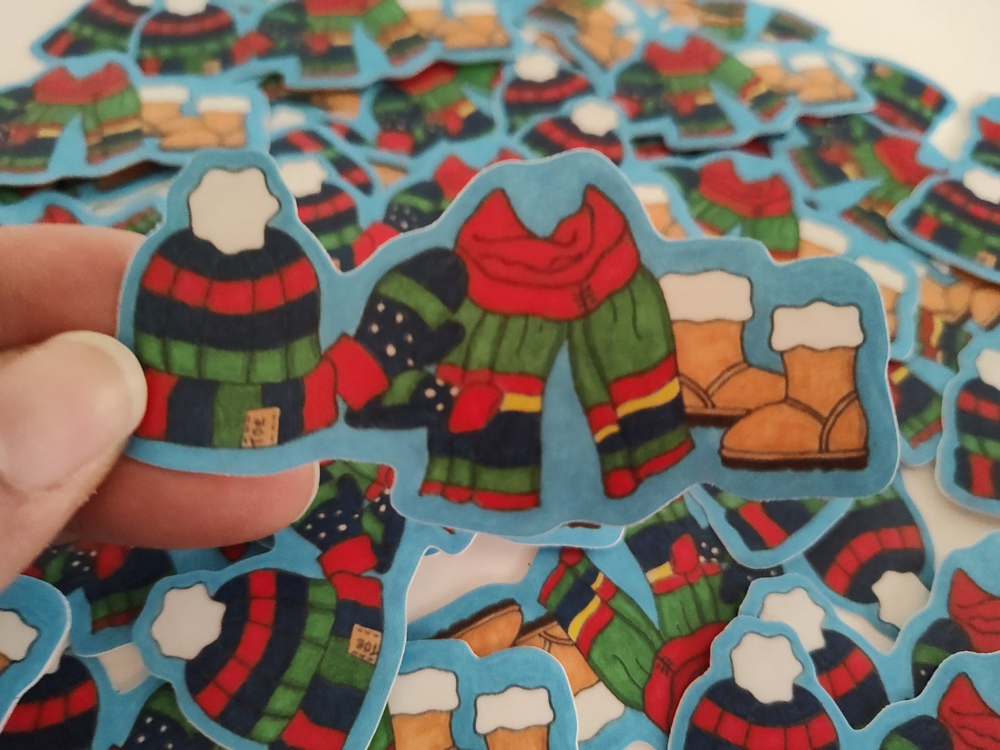 It's Winter Weather (Red/Blue/Green) Vinyl Sticker🧤🧥👢🧣
