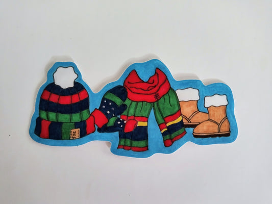 It's Winter Weather (Red/Blue/Green) Vinyl Sticker🧤🧥👢🧣