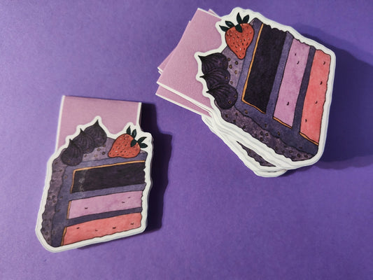 Purple Cake Magnetic Bookmark