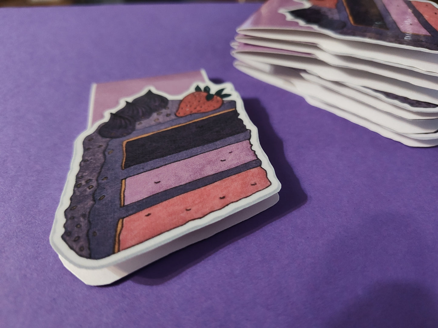 Purple Cake Magnetic Bookmark
