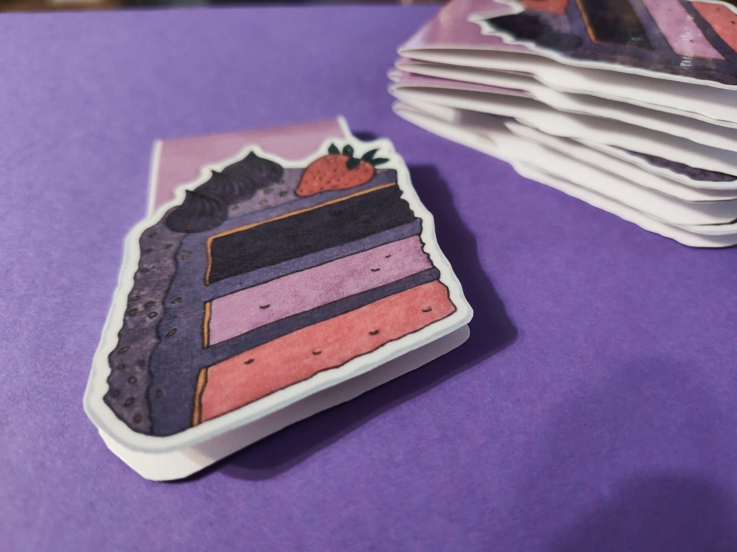 Purple Cake Magnetic Bookmark