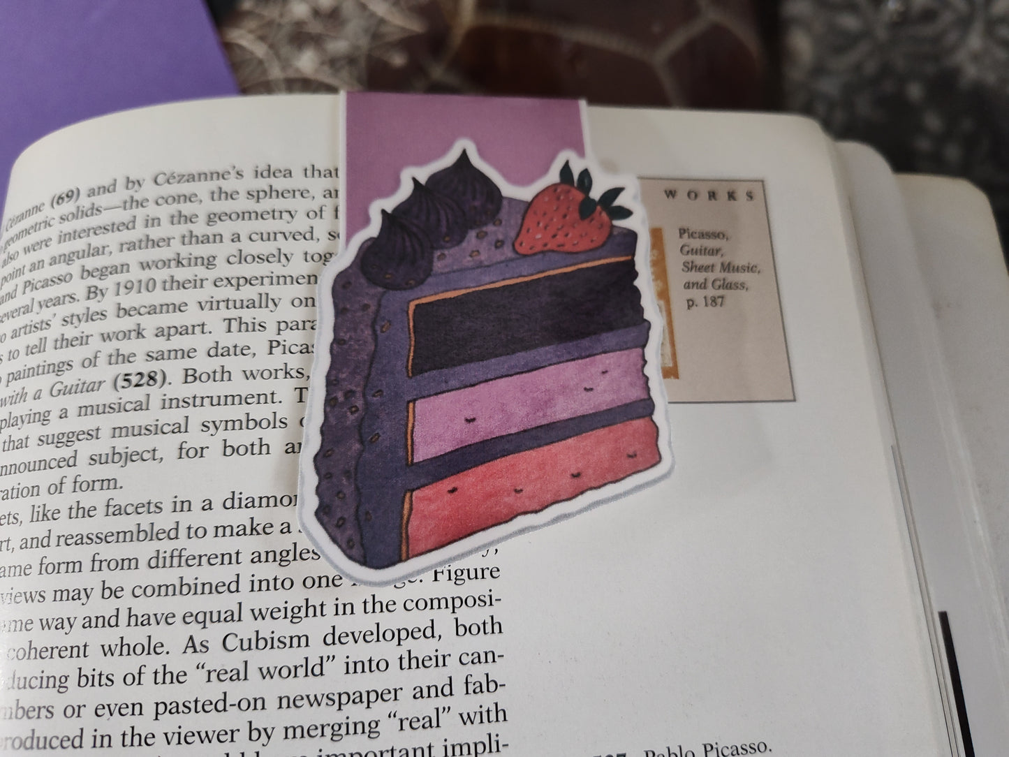 Purple Cake Magnetic Bookmark