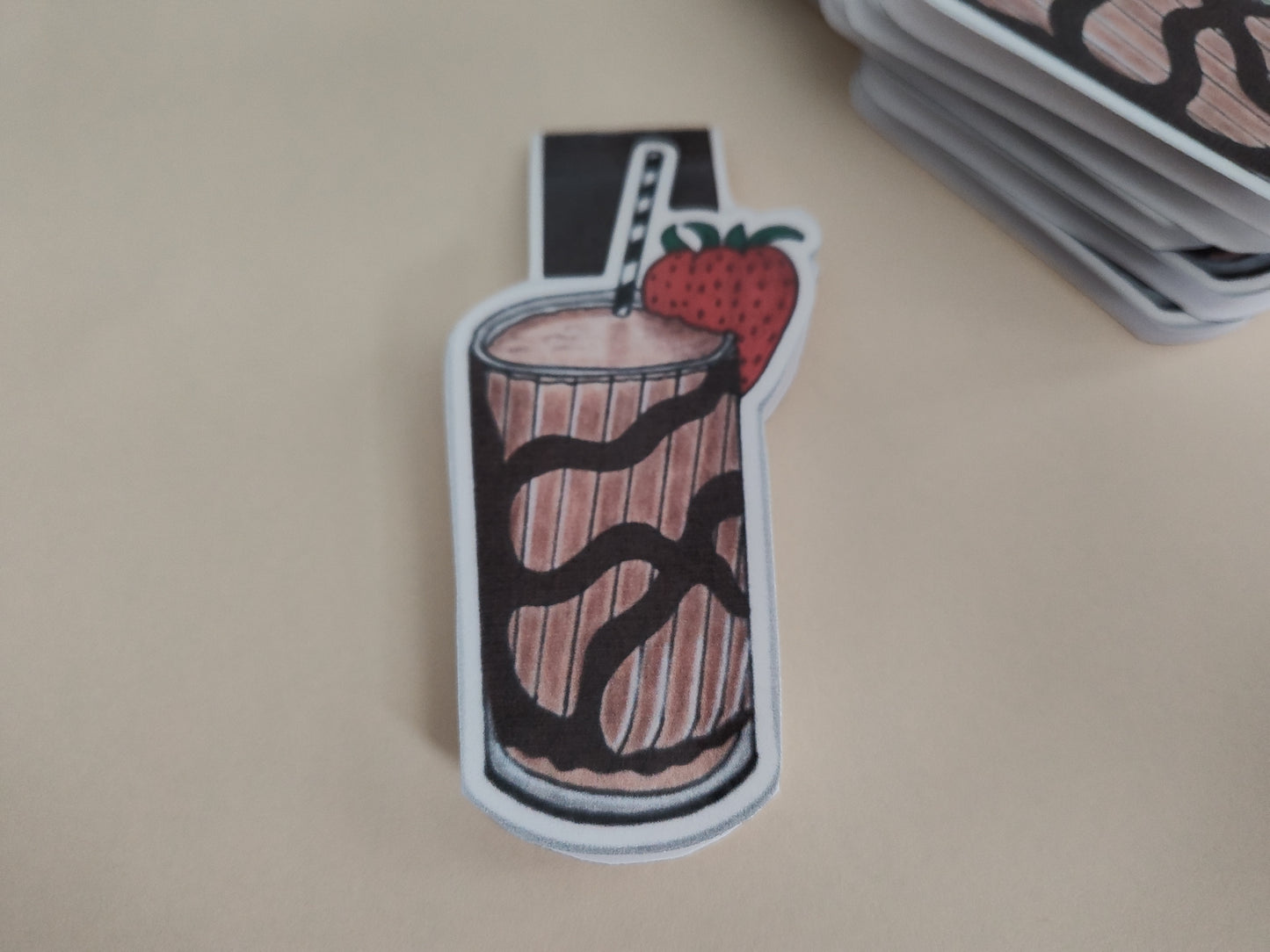 Chocolate Smoothie Magnetic Bookmark