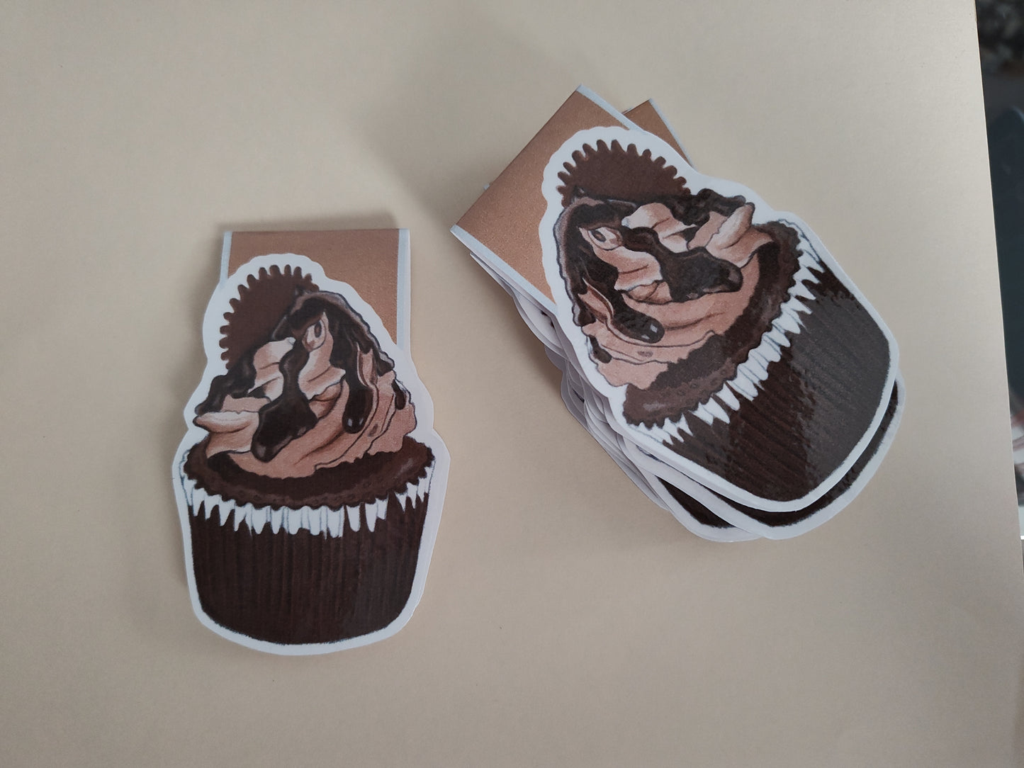 Chocolate Peanut Butter Cupcake Magnetic Bookmark