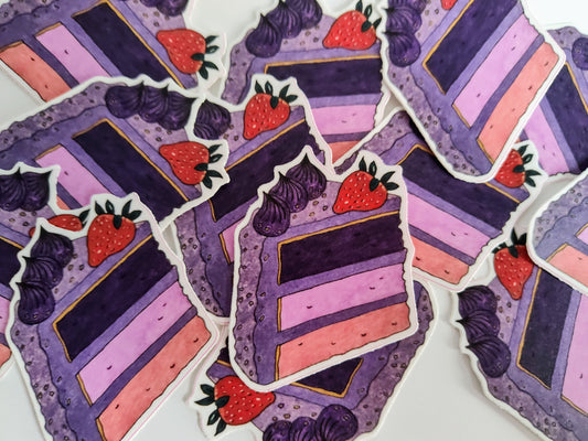 Purple Cake Vinyl Sticker