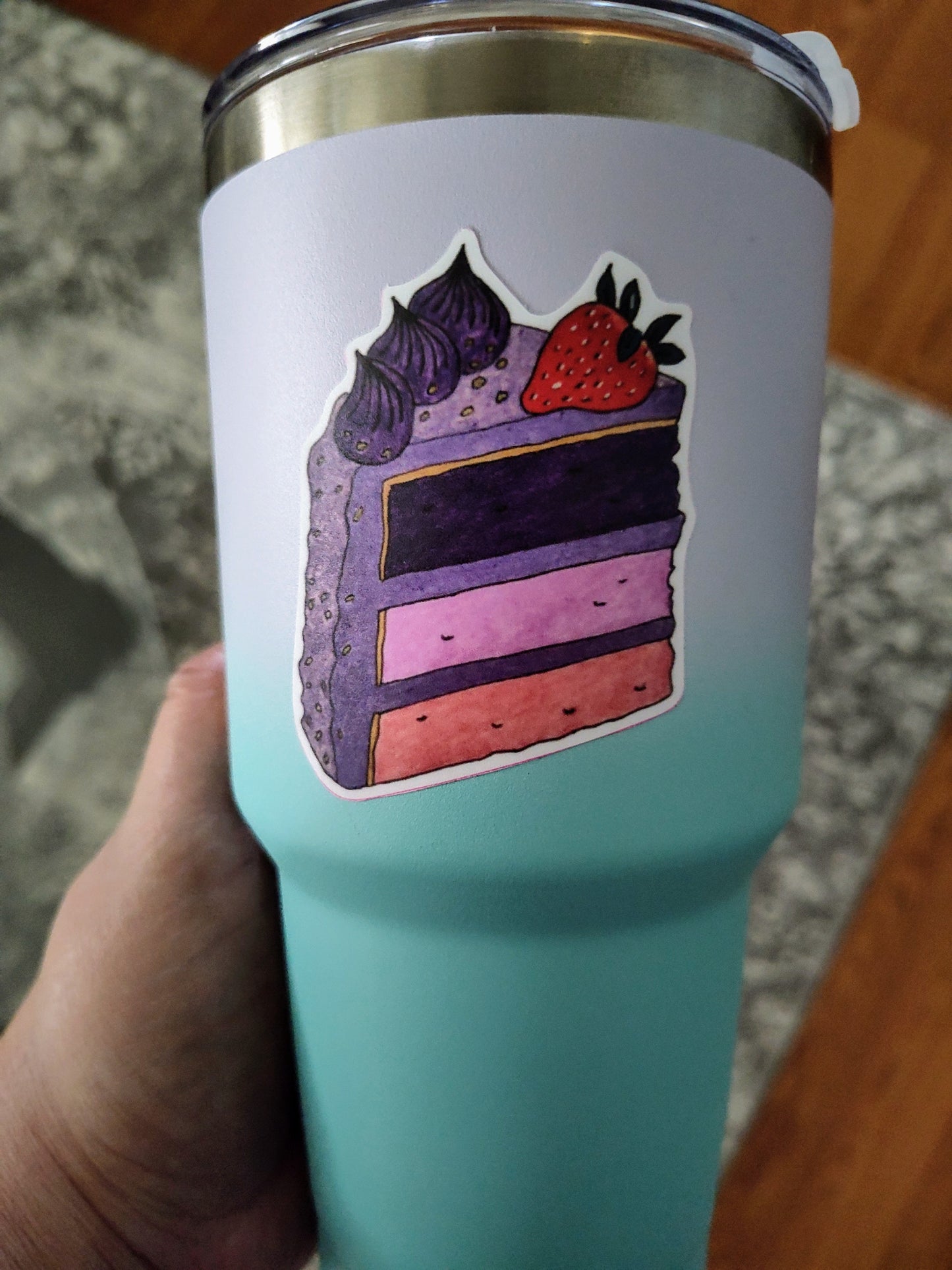 Purple Cake Vinyl Sticker