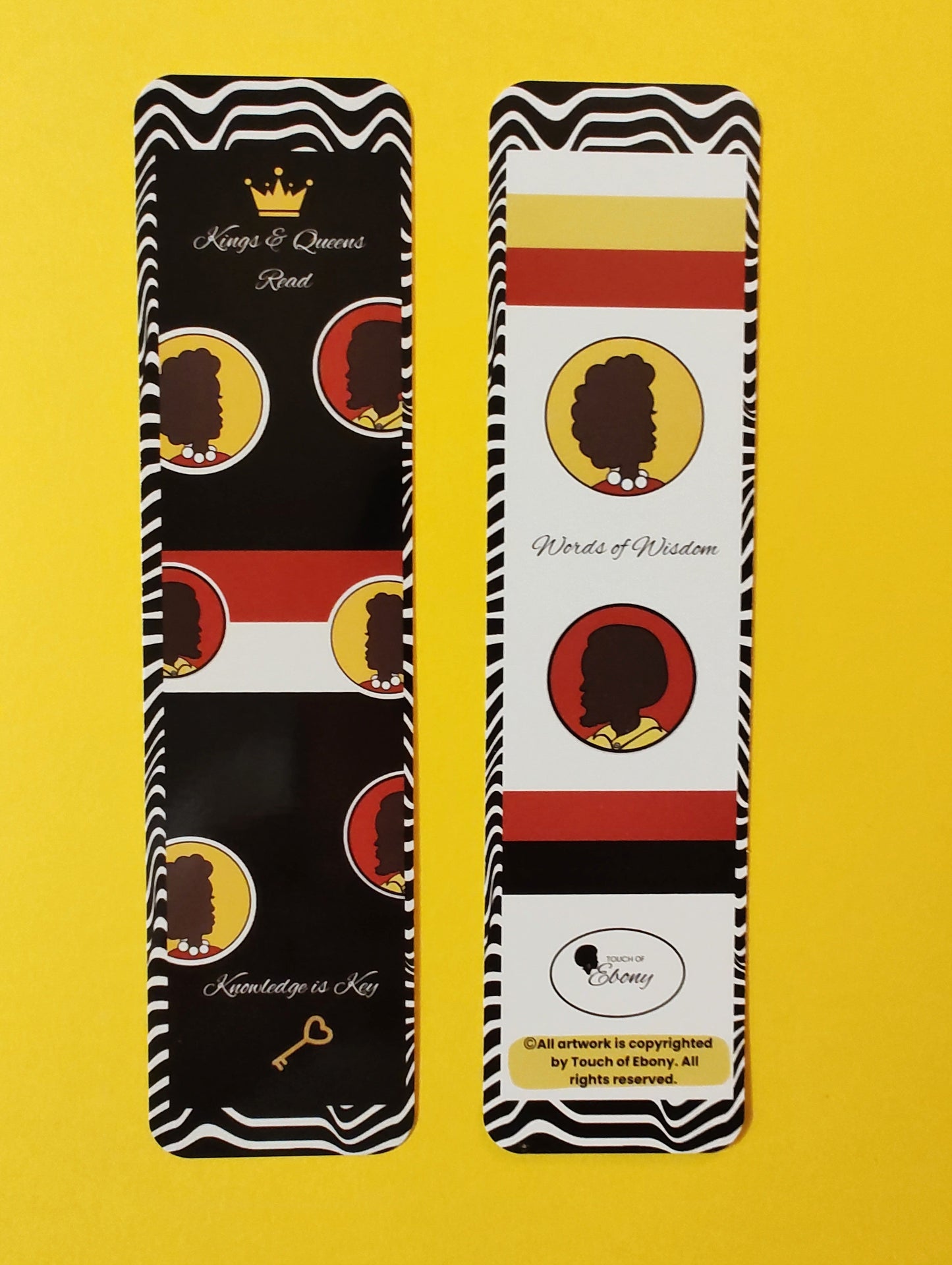 Kings & Queens Read "Knowledge is Key" Red and Yellow Bookmark