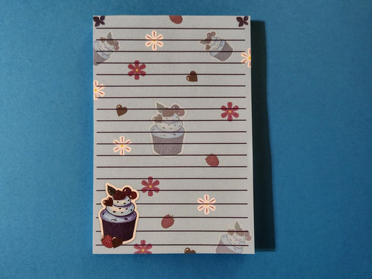 Blue Cupcake Notepad