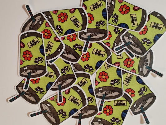 Lime Green Thermal Cup Vinyl Sticker