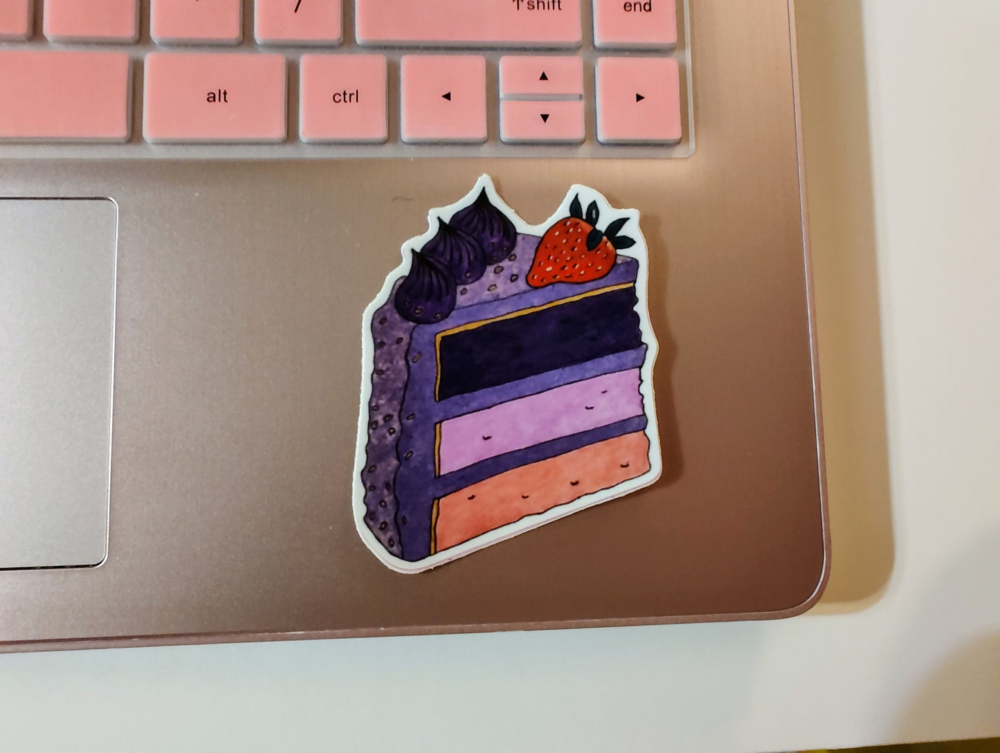 Purple Cake Vinyl Sticker