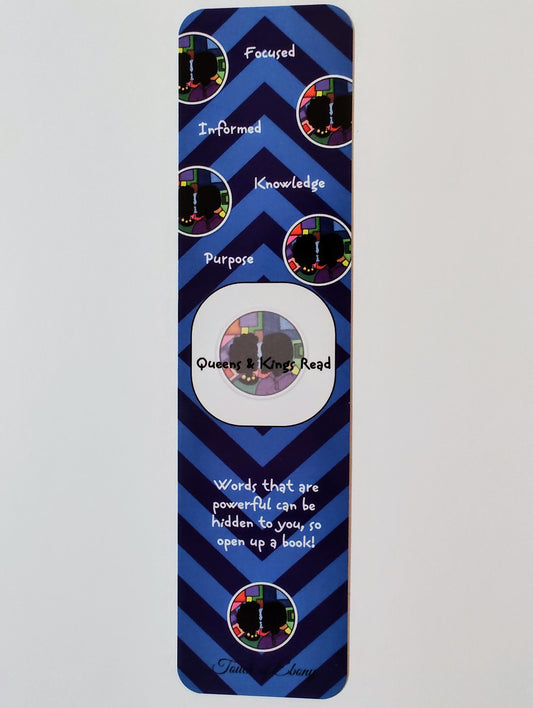 Blue Tribal Queens & Kings Read Bookmark