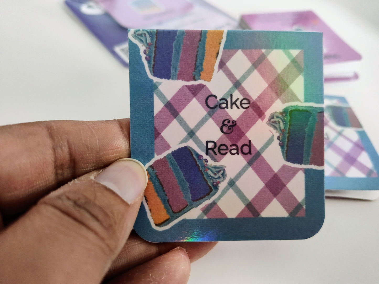 Colorful Triple Layer Cake Magnetic Bookmark (Holographic)