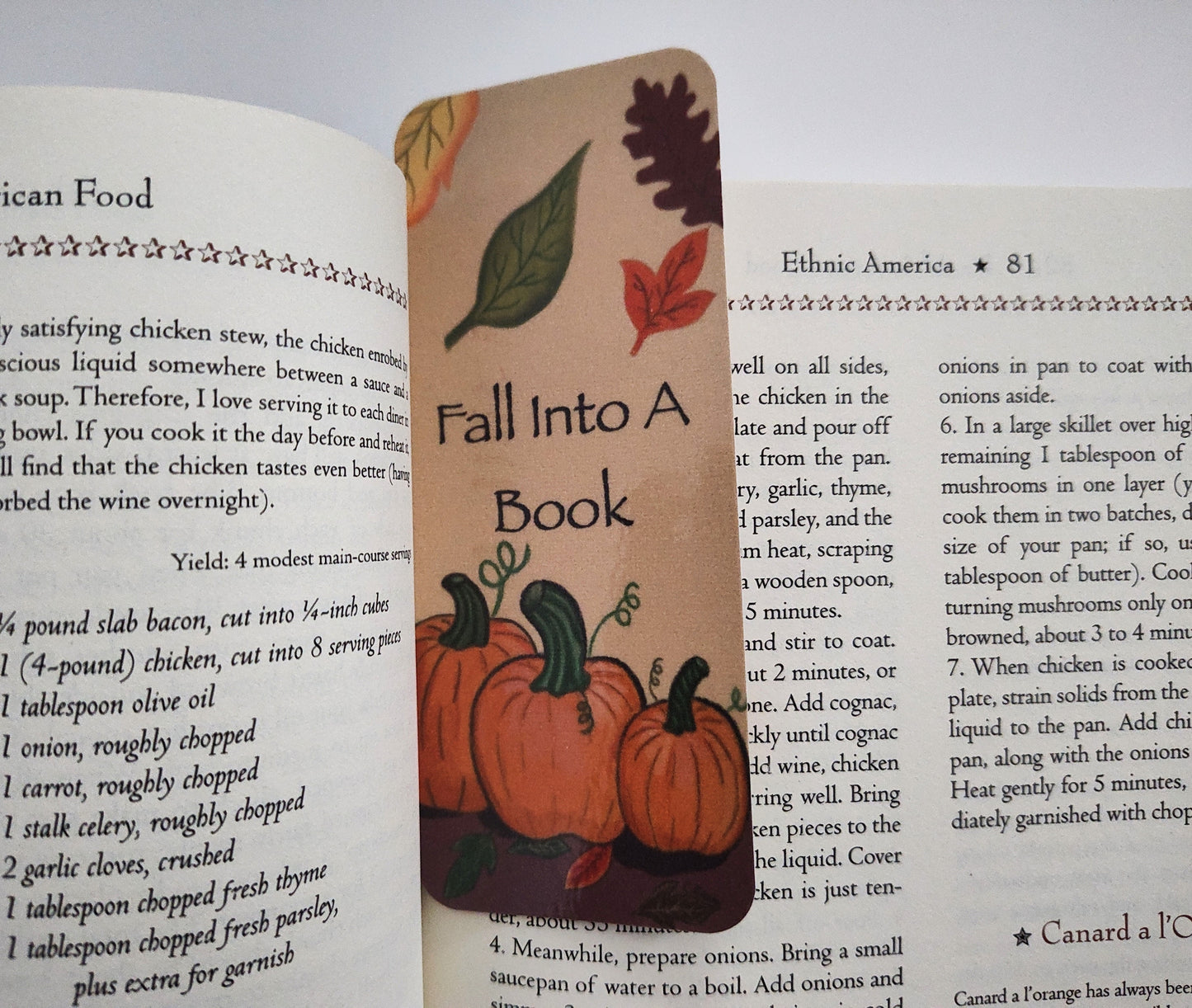 Fall Pumpkin Bookmark