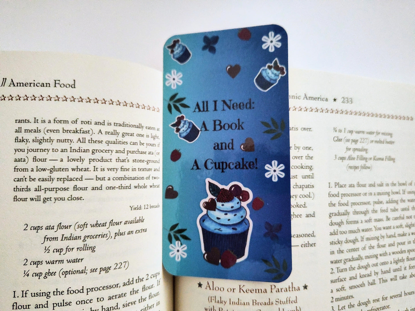 Blue Cupcake Bookmark 🧁