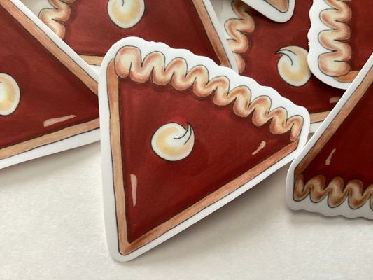 Sweet Potato Pie Slice Vinyl Sticker