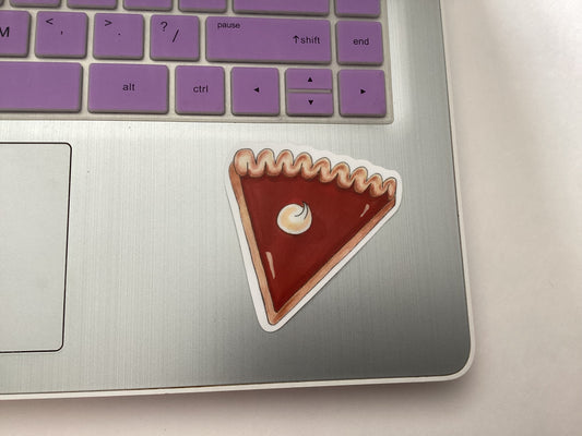 Sweet Potato Pie Slice Vinyl Sticker