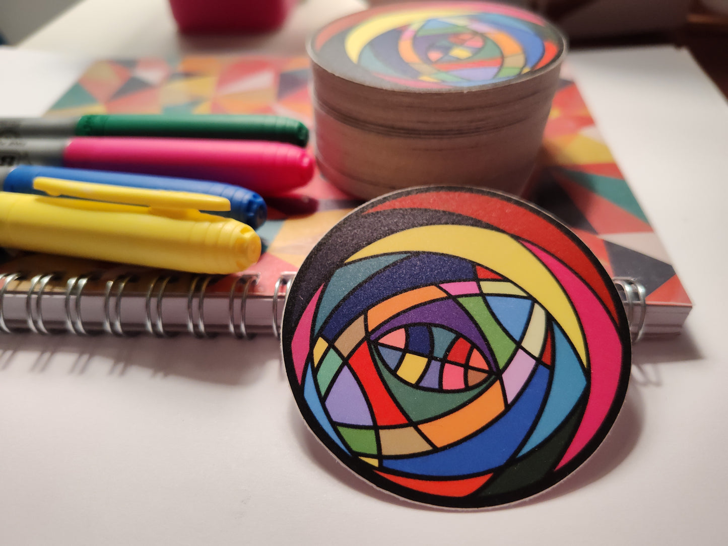 Abstract Circle Vinyl Sticker