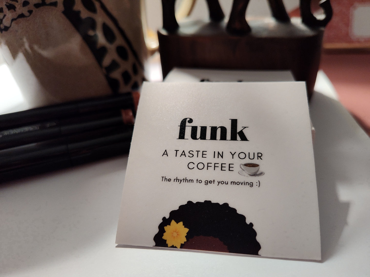 Funk: A Taste In Your Coffee Vinyl Sticker