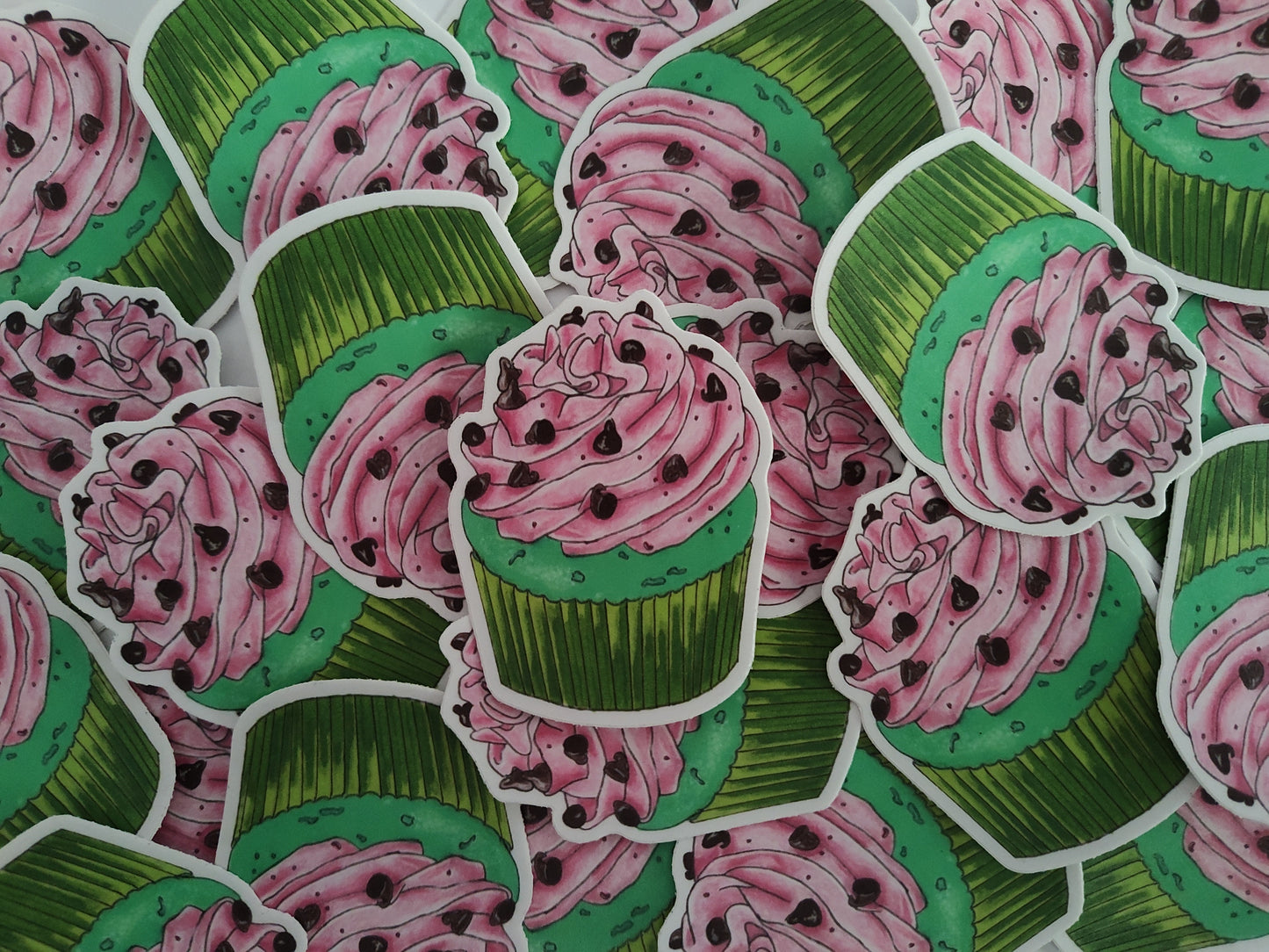 Watermelon Cupcake Vinyl Sticker