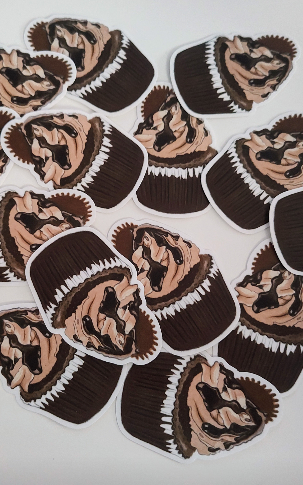 Chocolate Peanut Butter Cupcake Vinyl Sticker