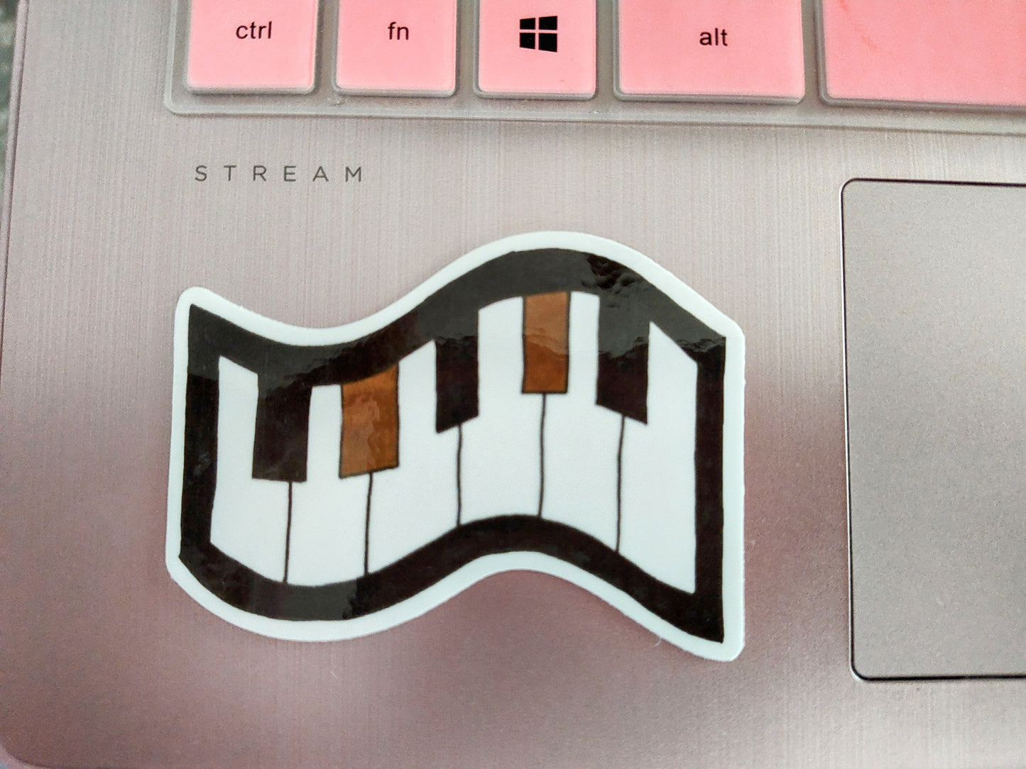 Funky Whimsical Keys 🎹 Vinyl Sticker